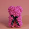 Burgundy rose bear