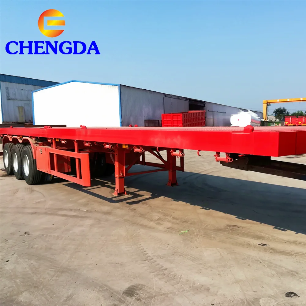 Chengda Container Transport Flatbed Container Trailer Second Hand ...