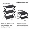 Three-tier mini table edge rack