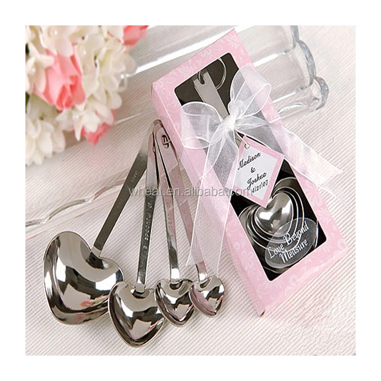 Love Beyond Measure Heart Shaped Measuring Spoons - Wedding (Set of 4)