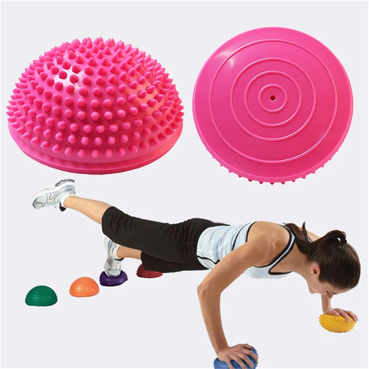 Gymnastics Fitness Pvc Half Balance Pod With Pump Foot Half Massage ...