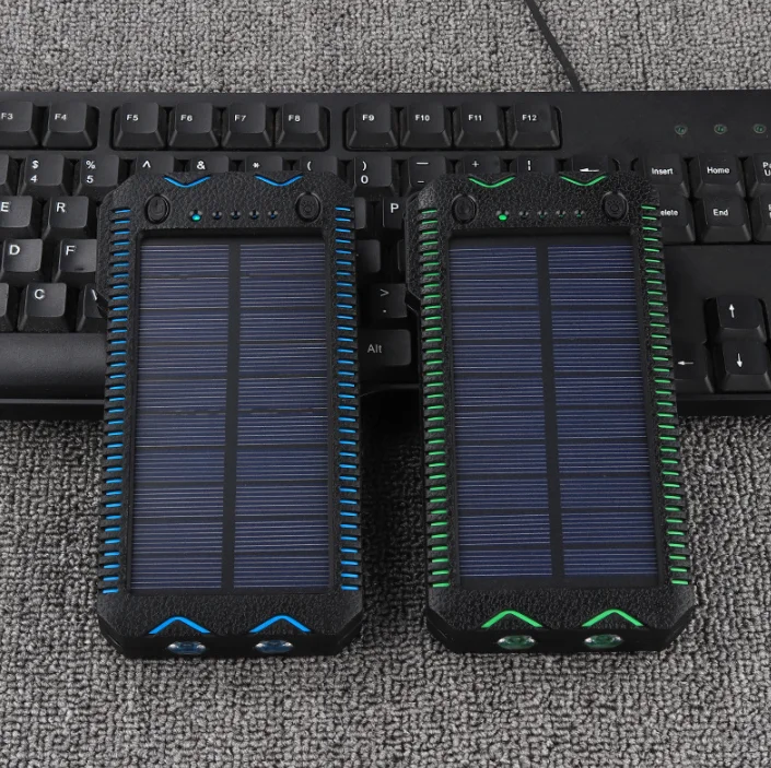 Новый курильщик Зажигалка power bank зарядное устройство мобильного зарядного устройства 20000 мА/ч, литий-ионный аккумулятор водонепроницаемое солнечное зарядное устройство Power Bank со светодиодным фонариком