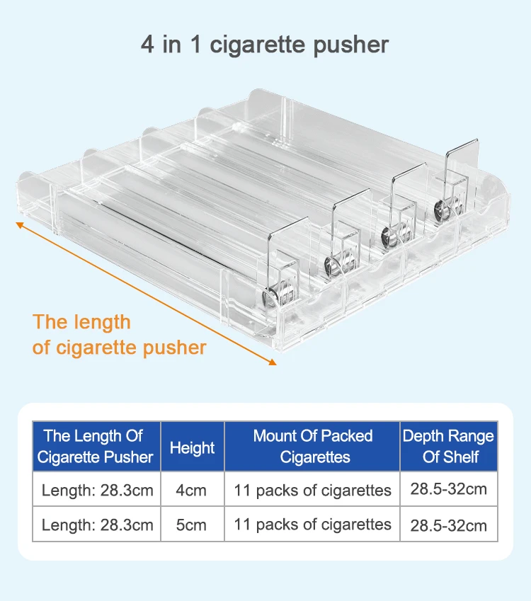cigarette pusher tray Supermarket Plastic Tobacco Display Rack Adjustable Cigarette Pack Pusher  Tray| Alibaba.com