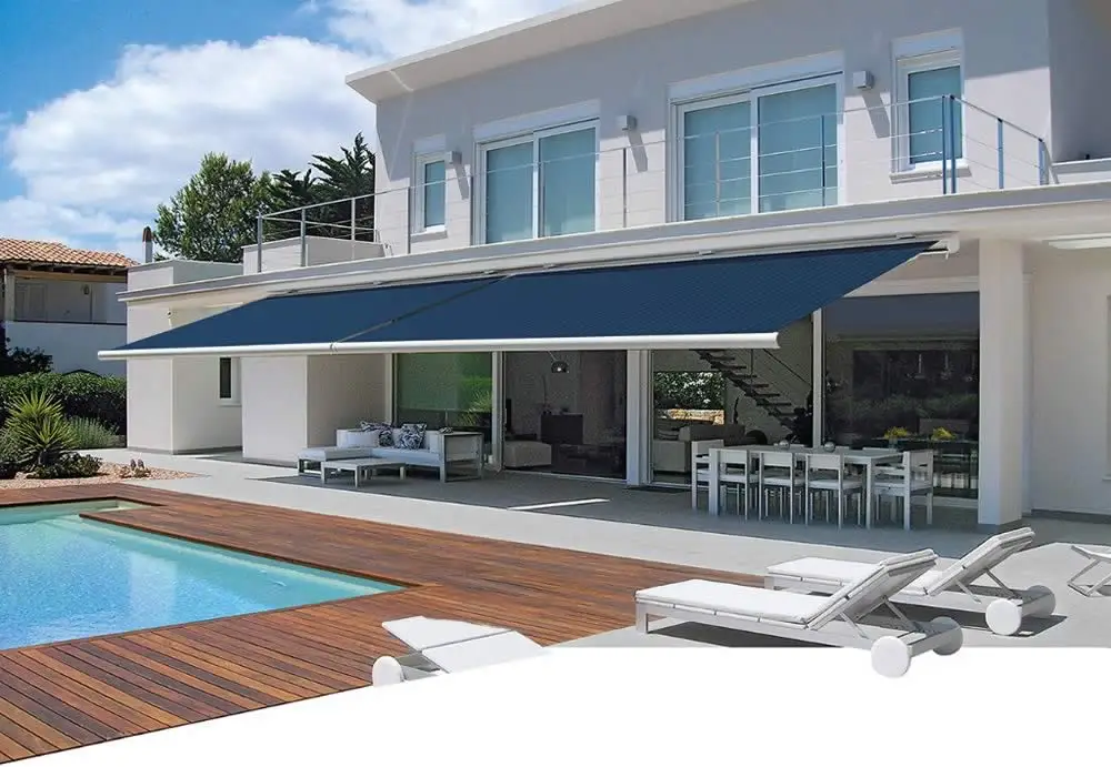 Electric Balcony Motorized Waterproof Markise Retractable Awning With Hand Crank Retractable Pagola Awning Canopy