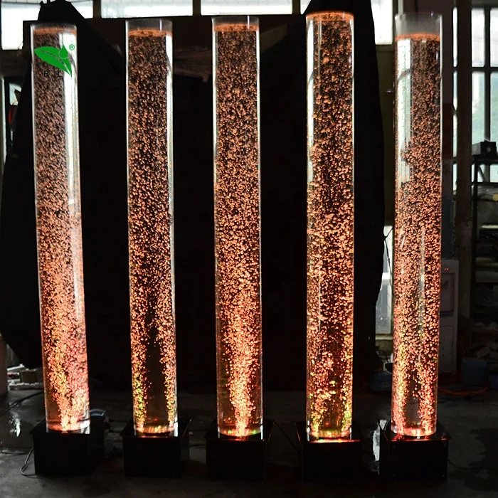 16 Color Change Led Lighted Acrylic Water Bubble Pillars Wedding Columns