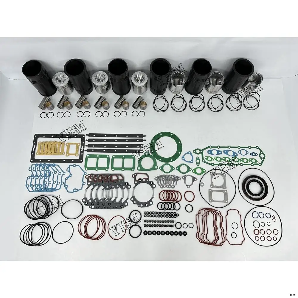 6D125 Rebuild Kit With Cylinder Gasket Kit Piston Rings Liners for Komatsu