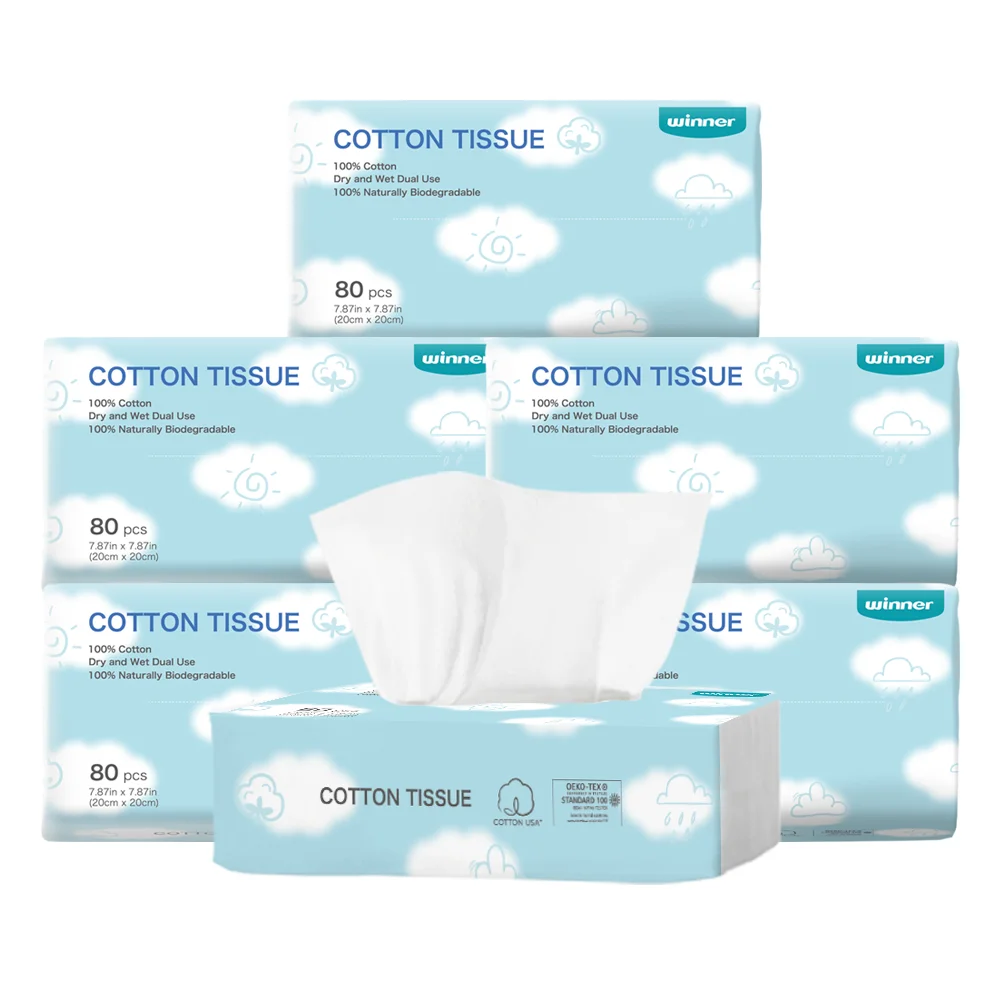 Winner Personal Care Baby Tissue Ecofriendly Vegan Cotton Facial