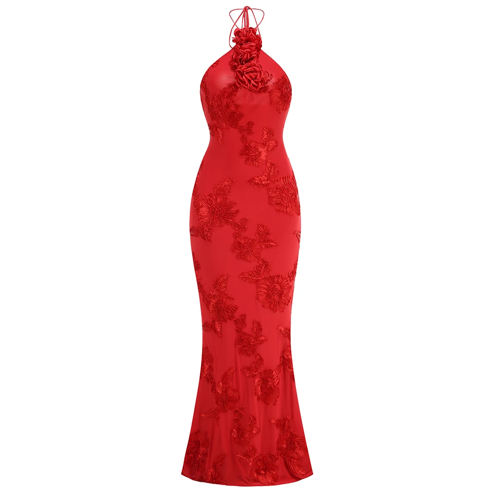 SB3137 Kimshein Fashion Hot Selling Products Halter Neck Dress Women Flower Gown for Women Elegant Dresses SB3137 Kimshein Fashion Hot Selling Products Halter Neck Dress Women Flower Gown for Women Elegant Dresses