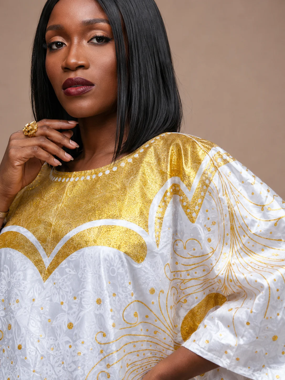 gold dashiki dress Oem/odm Line Brocade Boubou Original Top Quality Bazin Rich Dress African Women Wedding Bride White Long Robe related:diana-leotard-sunshine-rtw