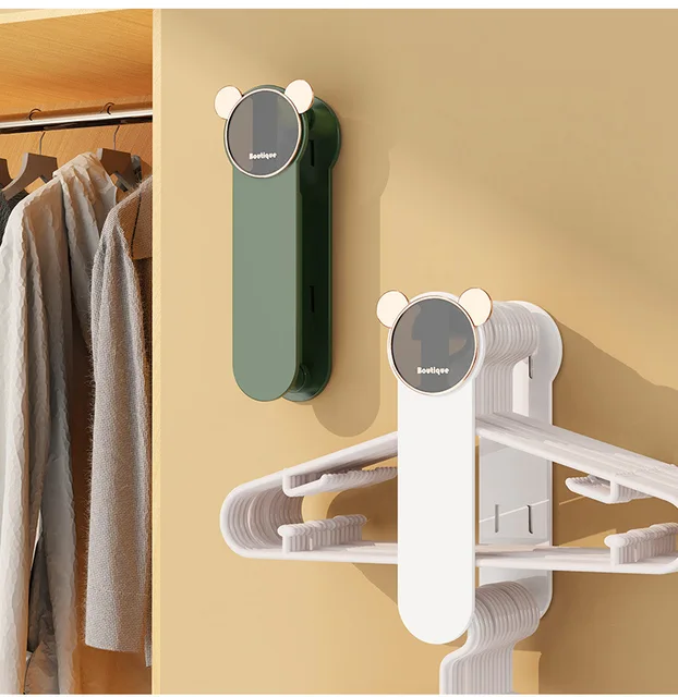 Scalable foldable Household Space-Saving Wall Storage Rack Free Hole Balcony Sorting Hanger Hanging Clothing Hanger Tool