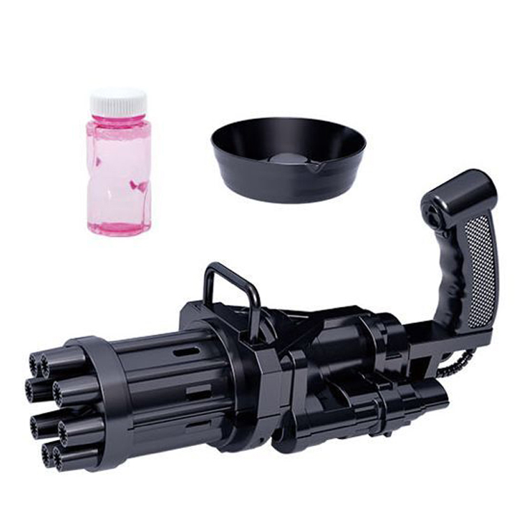 Gatling Electric Bubble Gun For Kids,Dip & Blow Soap Water Manual
