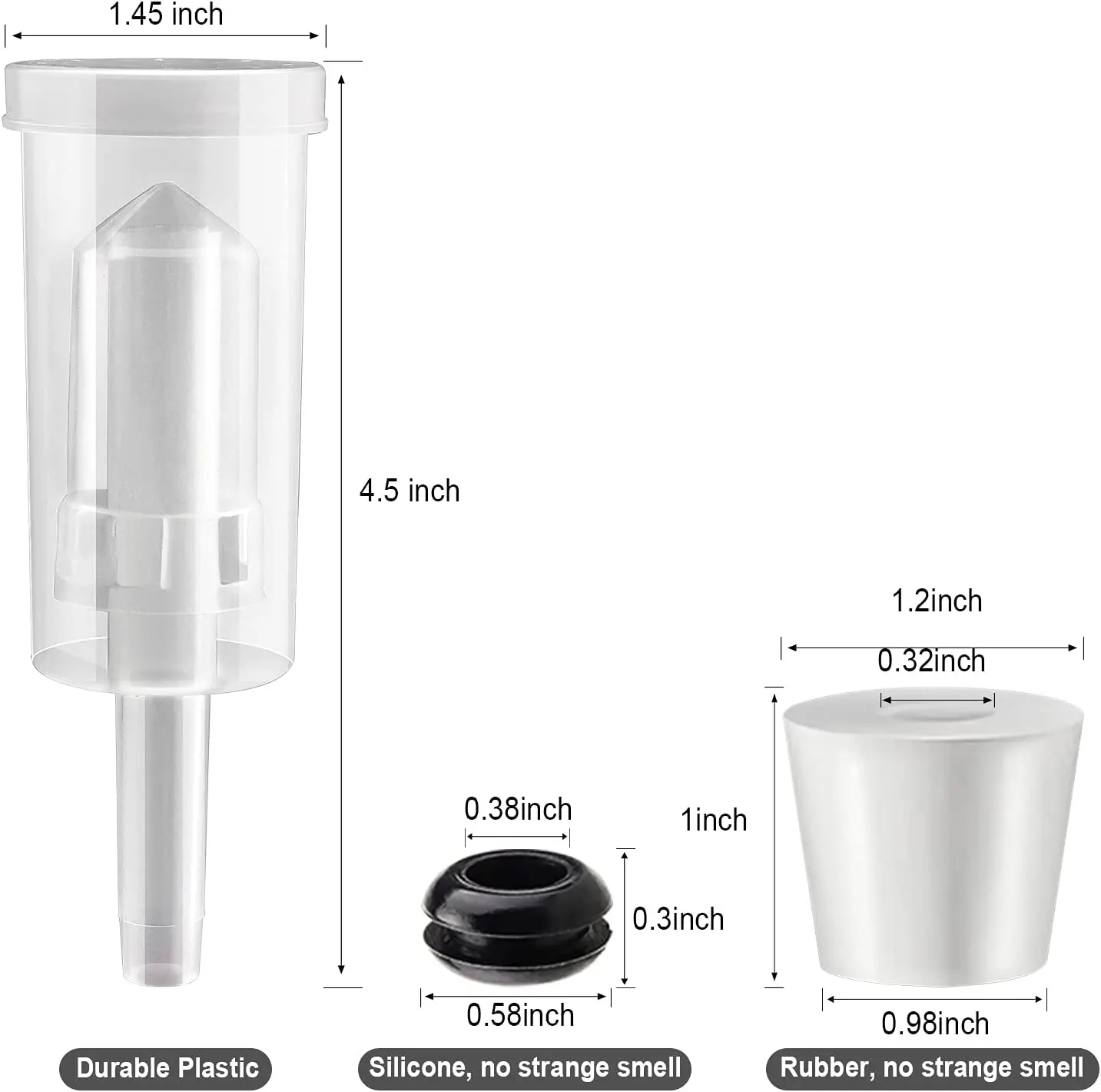 Fermentation 3-piece Airlock Kit With Mason Jar Grommet For ...