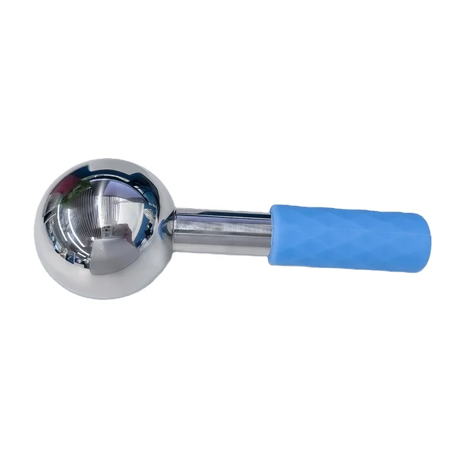 Stainless Steel Ice Globes for Facials (Silver), Durable Cryo Globes