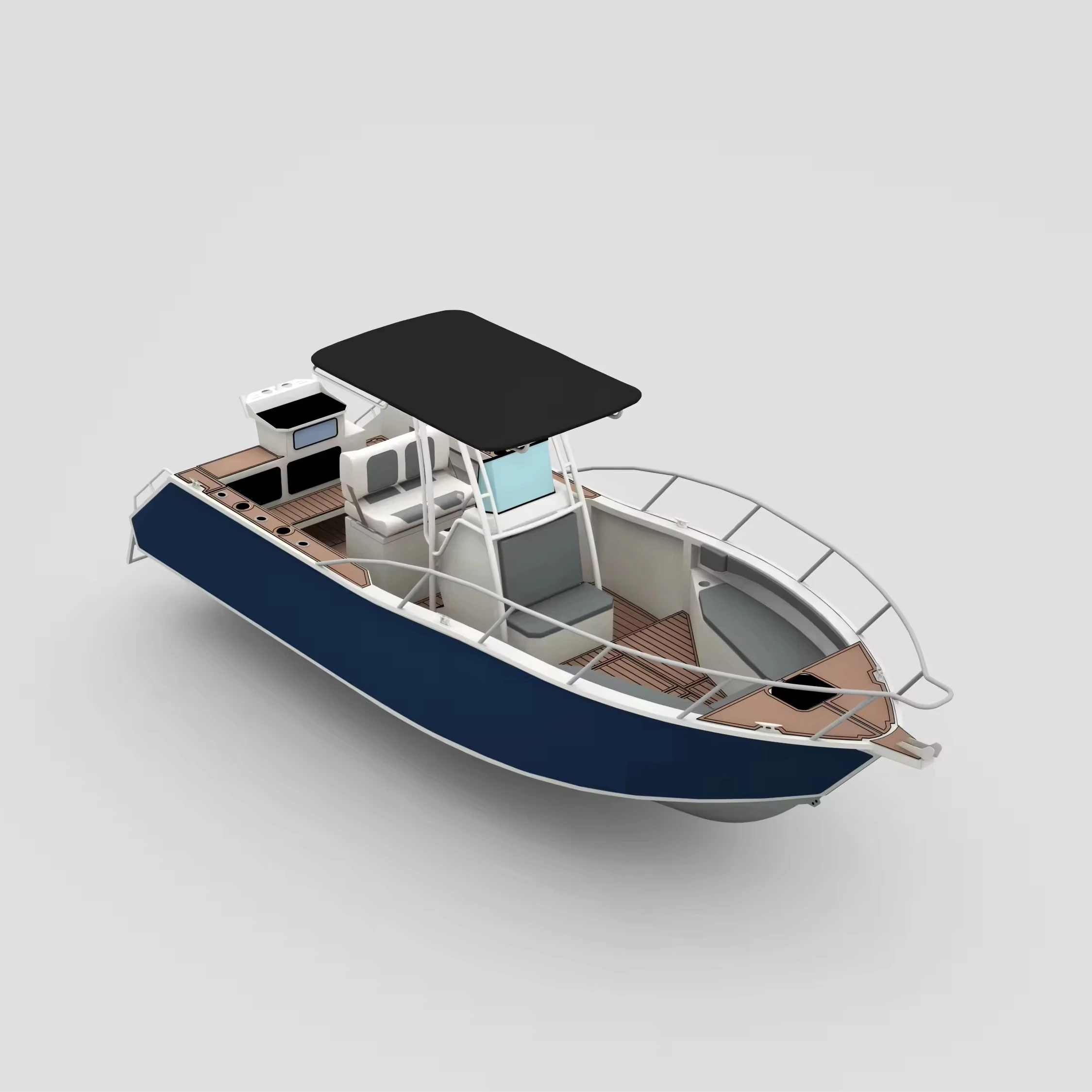 Aluminum Center Console Fishing Boat Open Bow Walk Around Boat