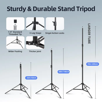 Portable Photography Set Softbox with 2m Tripod Professional Photography Studio Lighting 85W 150W Light Bulb with Softbox Kit product image