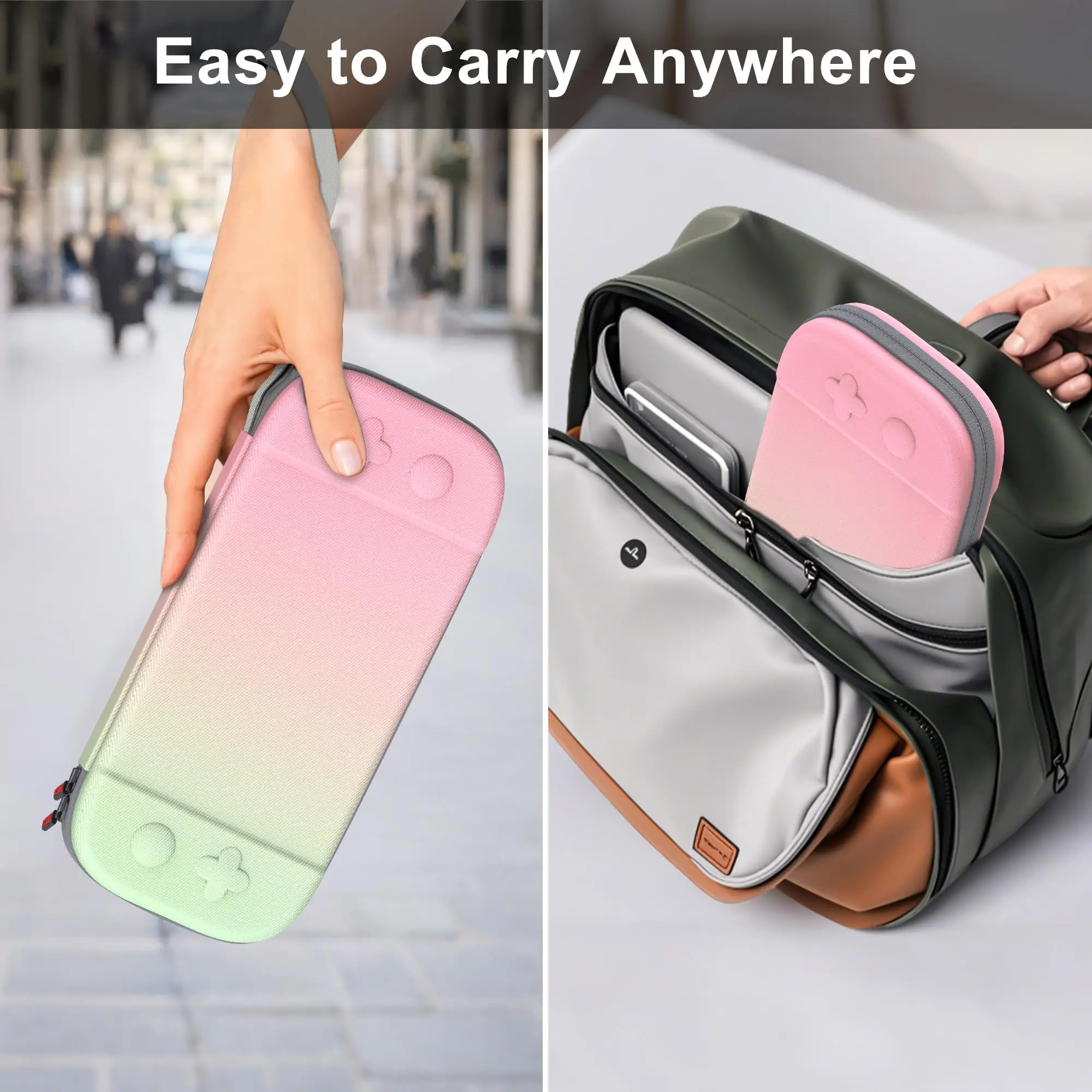 product laudtec slim carrying case for switch 2 2025 travel hard shell case with 12 game card slots protective bag-8