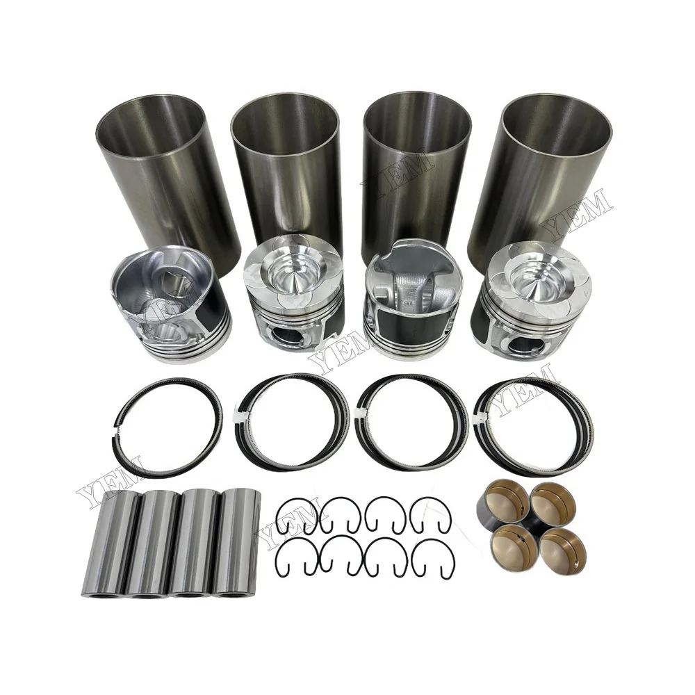 Cylinder Liner Kit Compatible for Doosan / for Develon D24 Engine Rebuild Kit 4