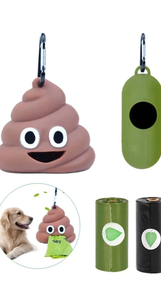 Portable Cute Poop Shape Pet Waste Poop Bag Dispenser Wholesale Dog