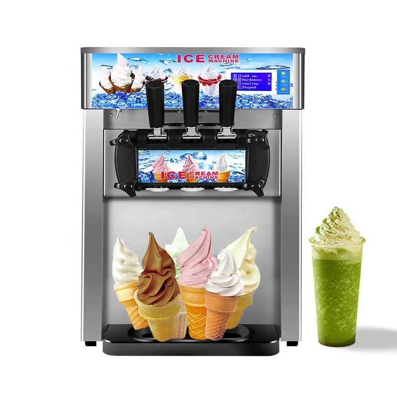 Ice Cream Vending Machine with Paper Cone Maker for Yogurt Milk Chocolate Ice Cream Powder-New Condition