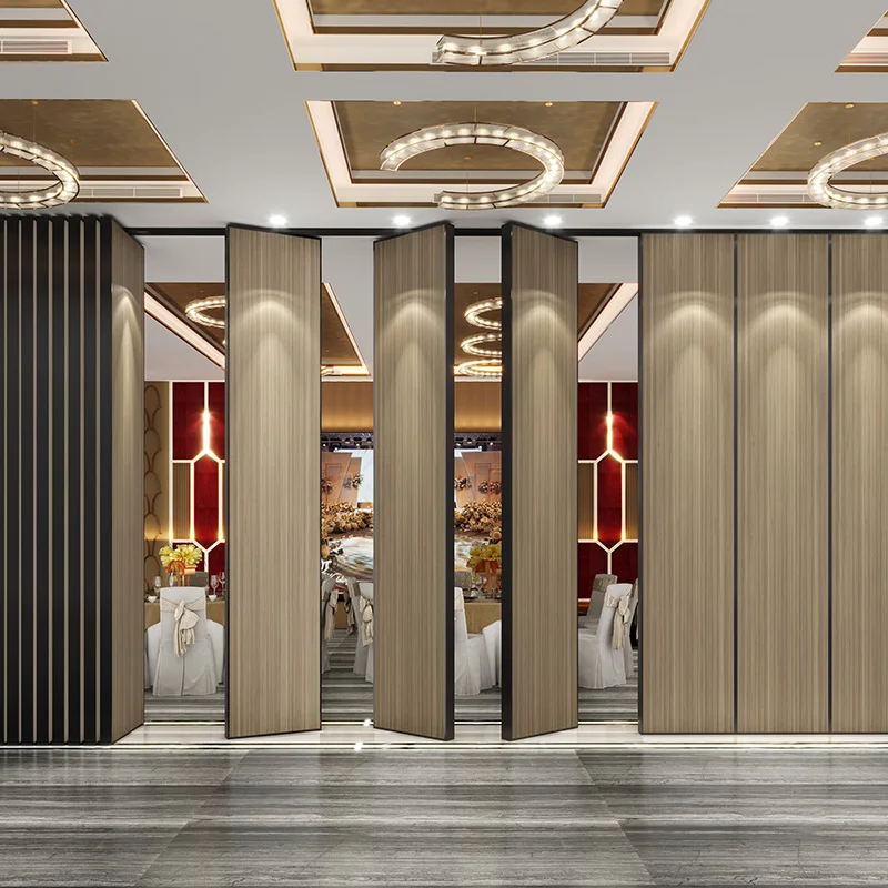 Easily Install Smoothly Sliding Mobile Operable Wall for Banqueting Hall Restaurant School Office Sound Absorbing Partition