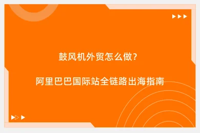 鼓风机外贸怎么做？阿里巴巴国际站全链路出海指南