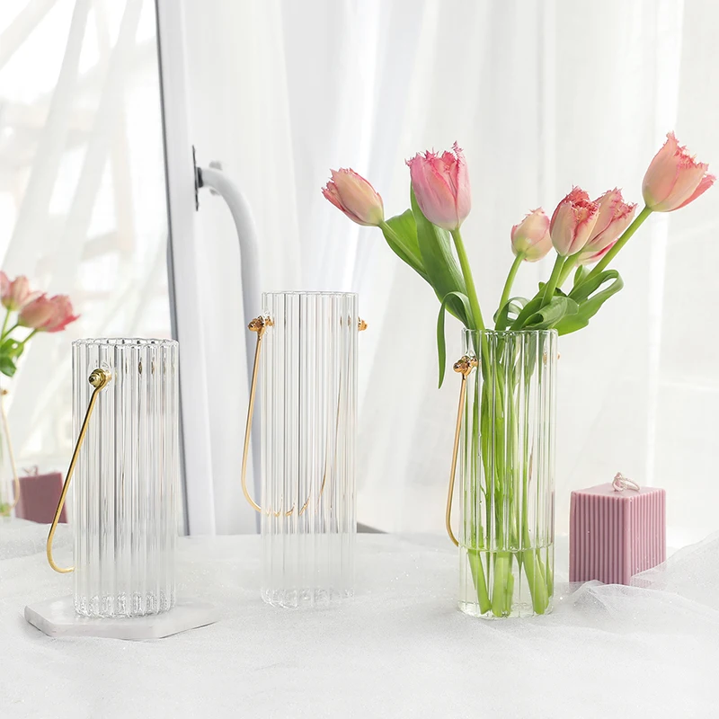 Customized  strange matt Hand blown Murano color glass bulb  flower vase set for home decoration