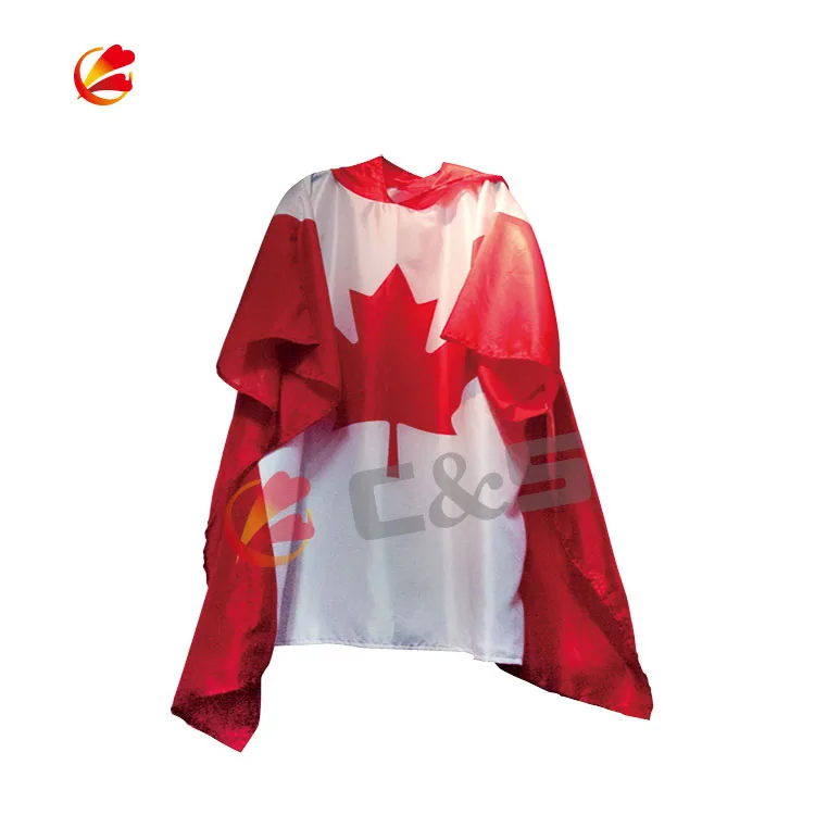 Printing Fan Cheering Polyester Body Flag Cape Waterproof National Country Body Flag Cape Wholesale