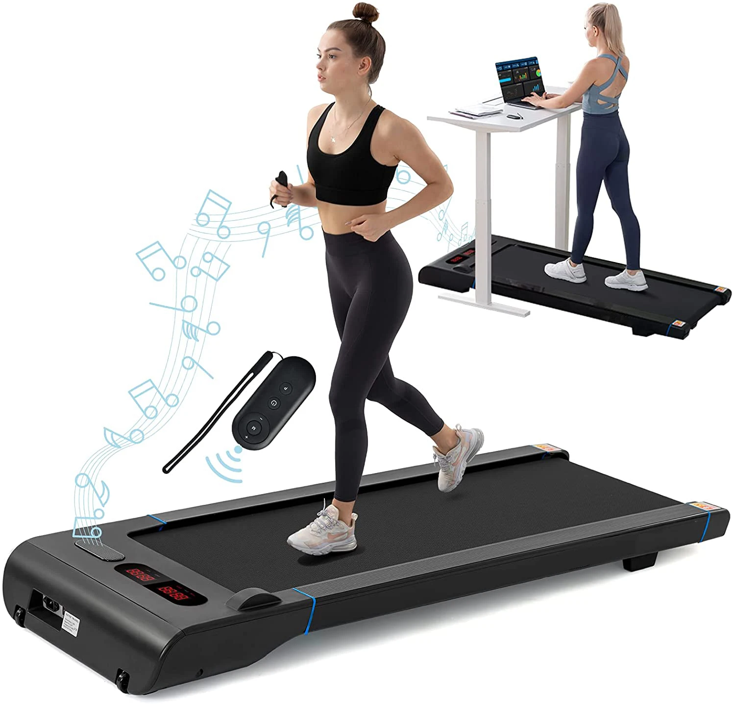 KREEDA Under Desk Treadmill Walking Pad for Home and Office HP