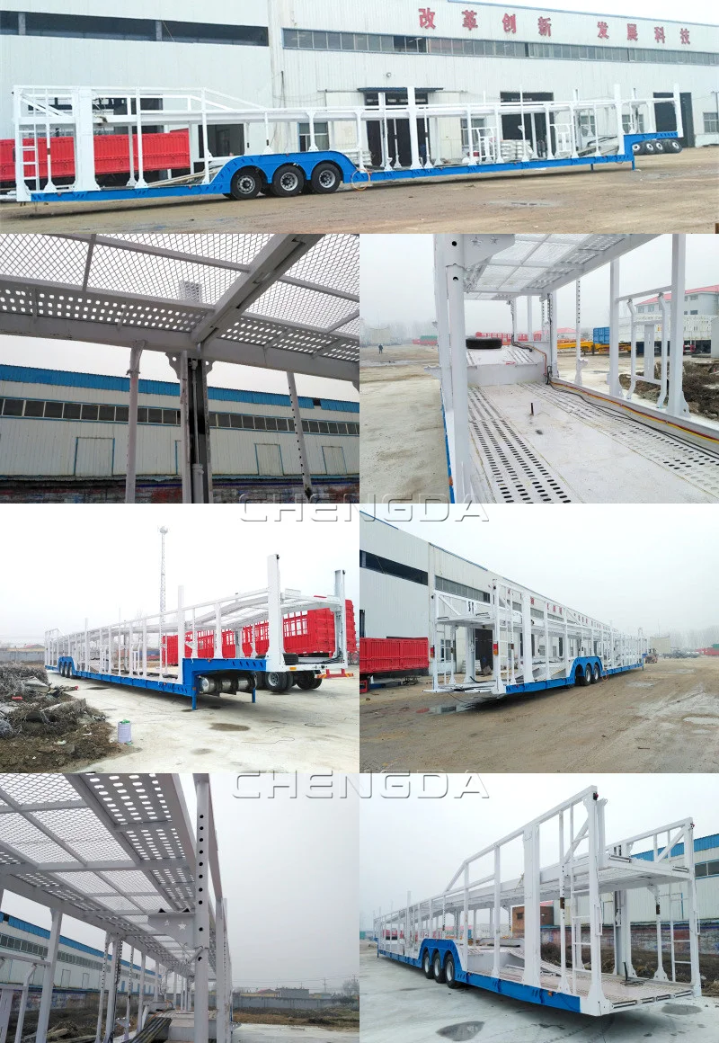 Cheap Suv Electric Car Loading Trailers 3 Axles Car Carrier Tuck