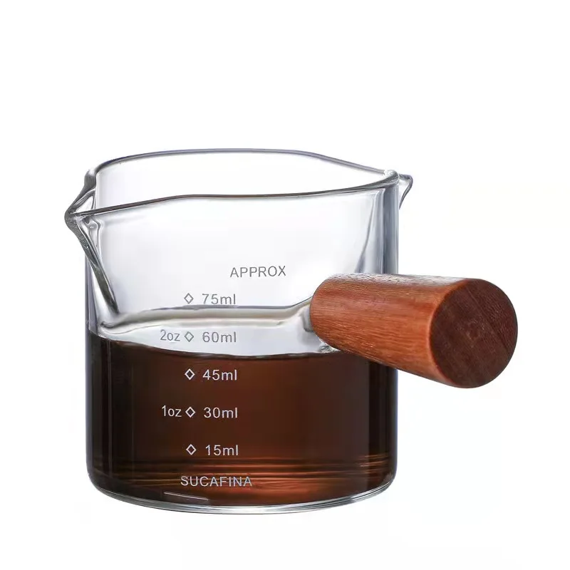 1pc Glass Measuring Cup, Modern Handle Design Liquid Measuring Cup For  Kitchen