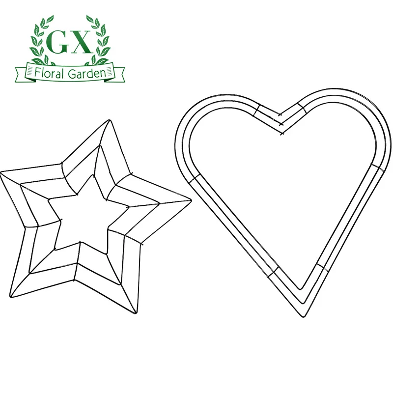 Wholesale Wire Wreath Frame Work Wreath Supplies with Ties Deco Mesh Metal  Wreath Shape GX-4001 CN;HEB 6in - Main Image