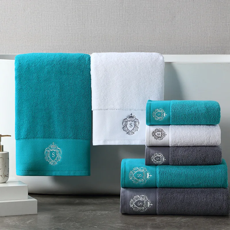 Good quality customized LOGO combed cotton pure cotton hotel bath towel factory