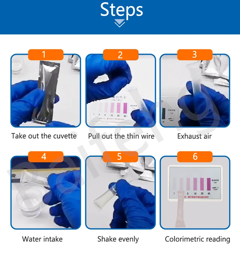 Ozone Detection Kit Test Kit For Colorimetric Test Strip Water Quality Ozone Rapid Detection