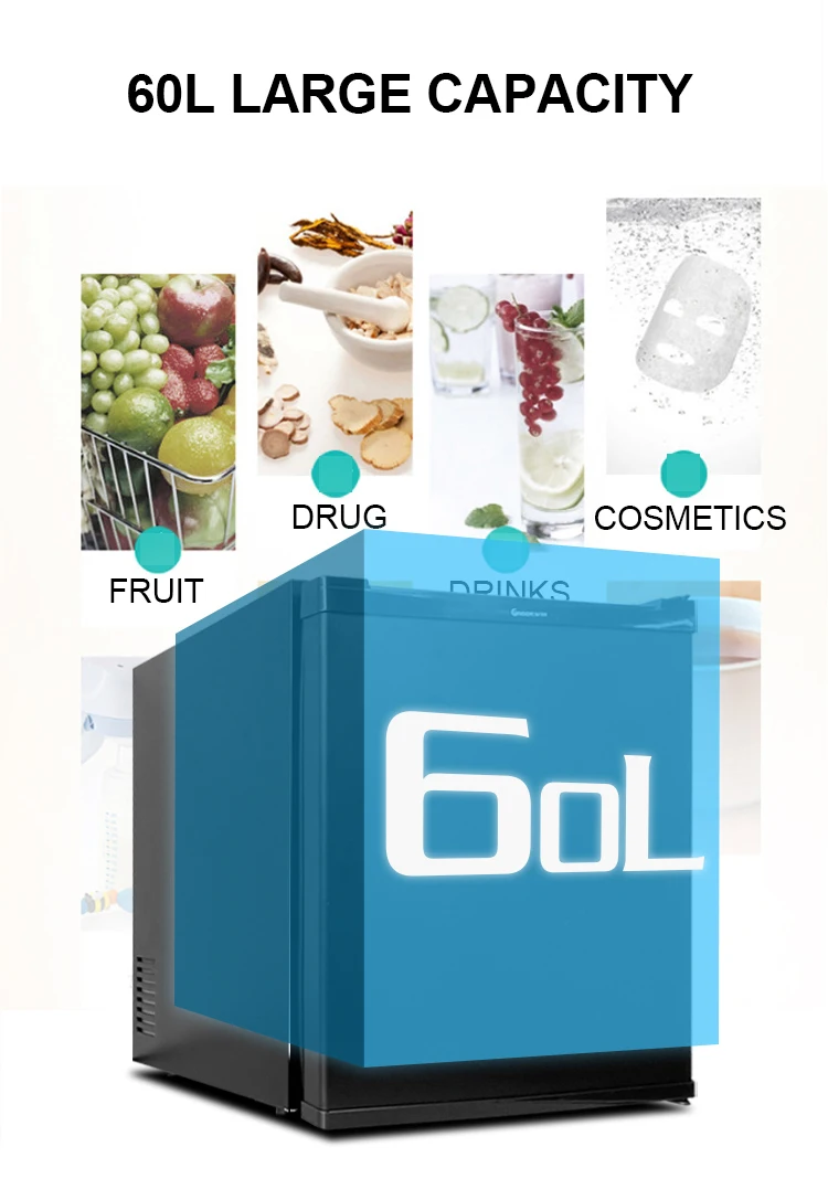 60l Noiseless Hotel Minibar Mini Fridge With Ce Cb Certificate Odm Service Small Refrigerators