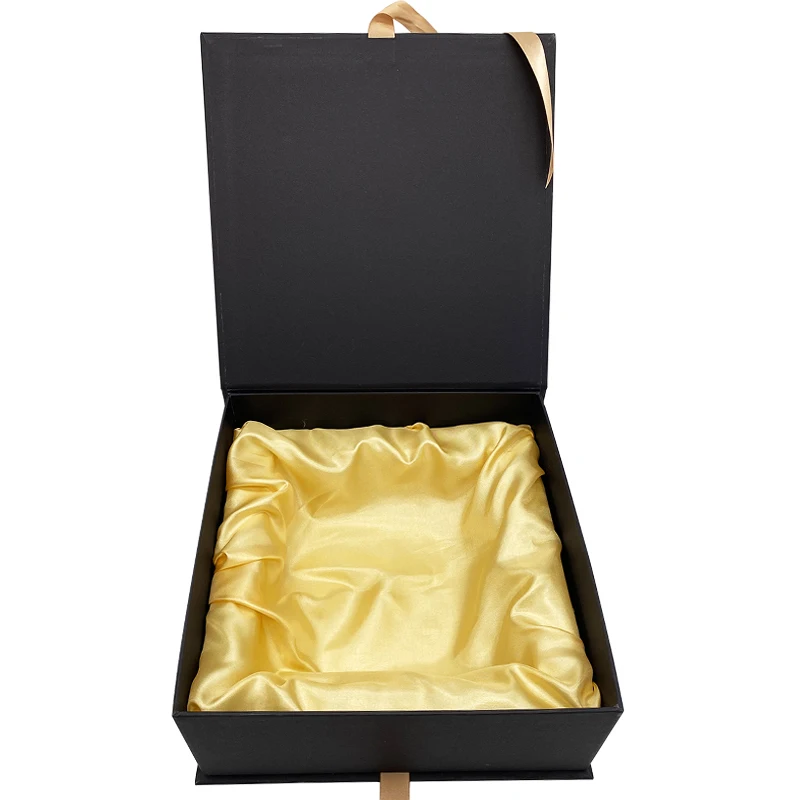 Wedding Paper Cardboard Box Packaging Custom Magnetic Gift Box with Ribbon