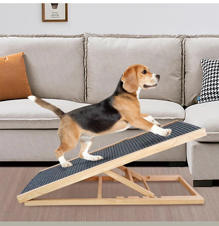 Foldable Wooden Pet Ramp Pet Ladder With Adjustable Height Buy Dog