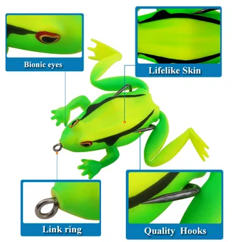 New Cross-border Soft Toad Frog Lure 6.5cm 19g with Premium Storage Box, Artificial Bait for Snakehead Fishing – Soft Lure – view 5