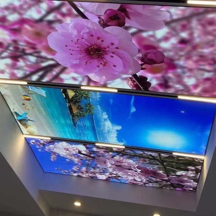 ZHIHAI round square flower clouds print ceilings and design for beauty salon