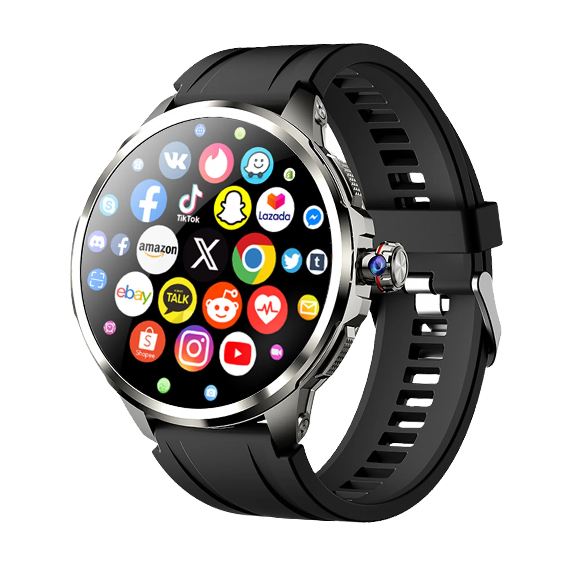 H99 4G SIM Smartwatch Inch AMOLED HD Screen 200W Pixel Rotatable Camera GPS NFC Waterproof Features Global Coverage Pro Max