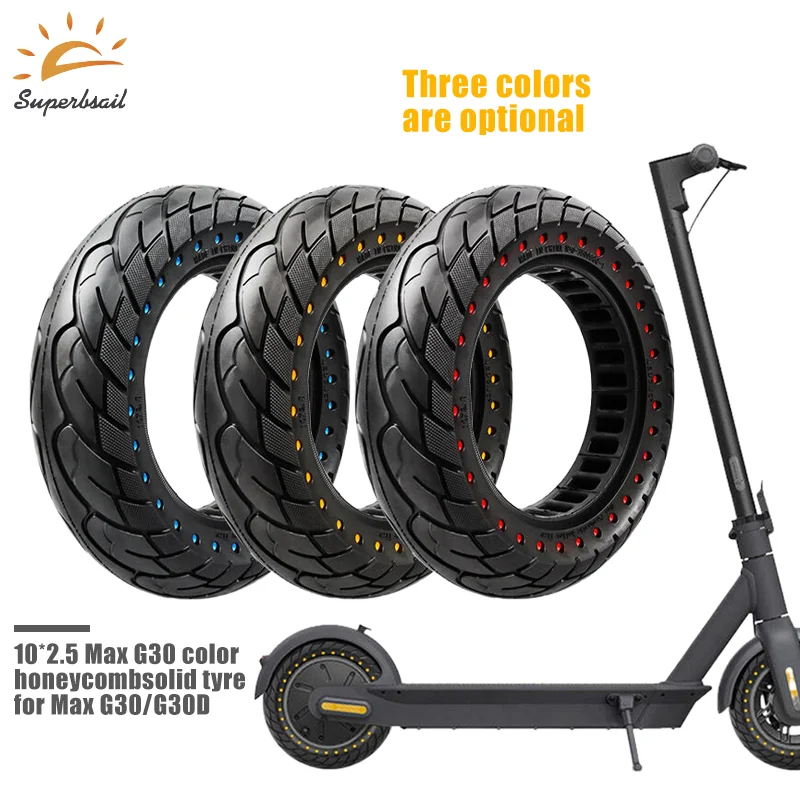 Superbsail 10 Inch 10x2.50 Honeycomb Solid Tire Escooter Balance Drive Thick Wear Resistant Tire For Electric Scooter Skateboard supplier