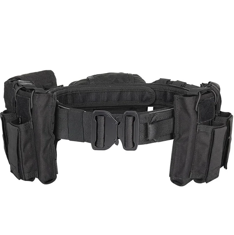 Outdoor Men Tactical Multi Function Heavy Duty Mountaineering High Density Material Belts Utility Belts with Pouches