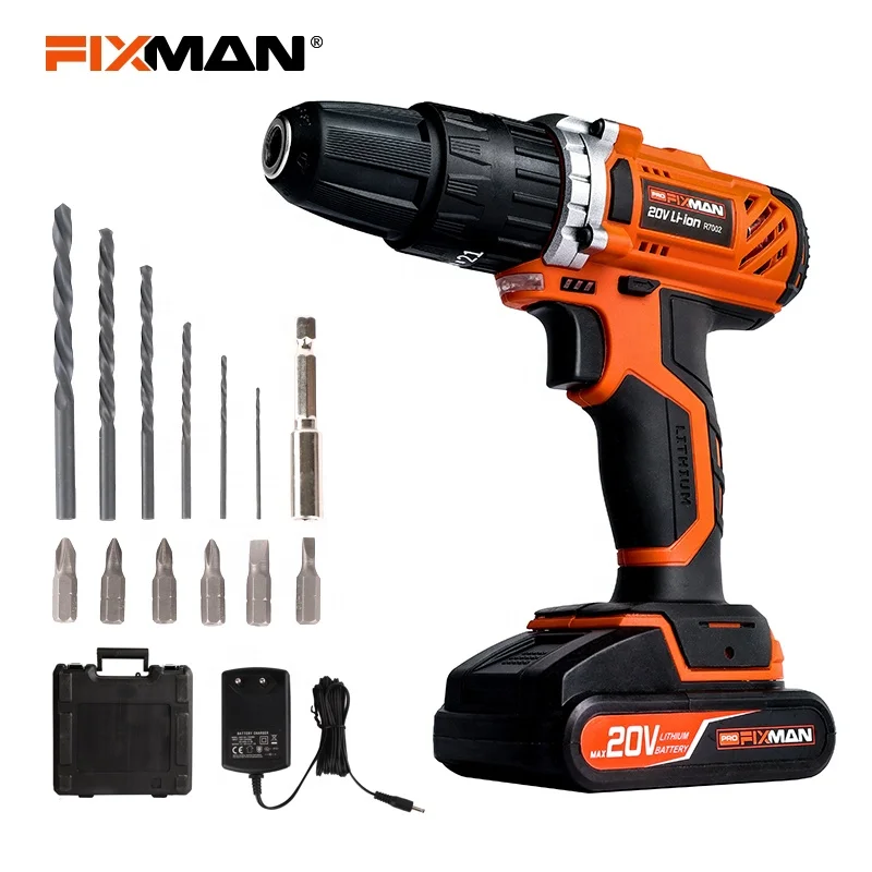 Fixman Professional Battery 32n.m 20v Cordless Screwdriver Tool Drill Machine Impact Drill Combo Electric Power Drill Set Buy Multifunction Cordless Tool Drill Machine Lithium Impact Drill Combo