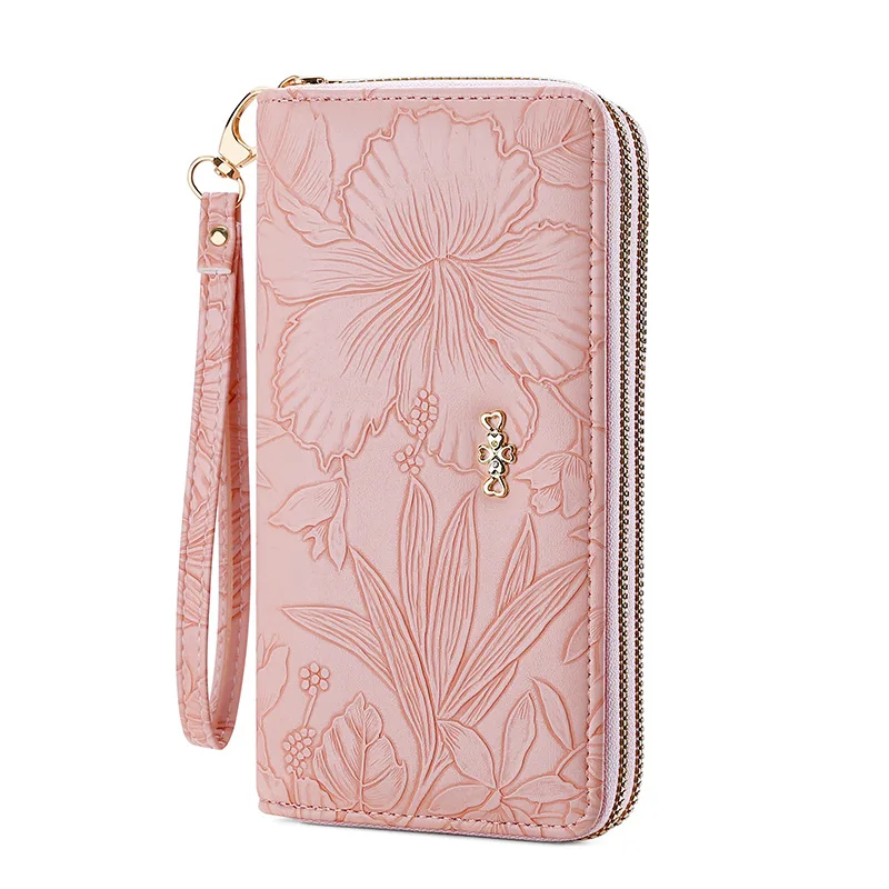 Fashionable Long Large Capacity Pu Leather Wallet Women Clutch Wallets Luxury Ladies Purse 2024