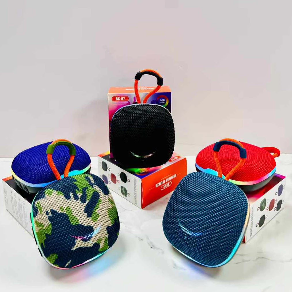 BS-07 Subwoofer Portable Mini BT Speaker with LED Lights