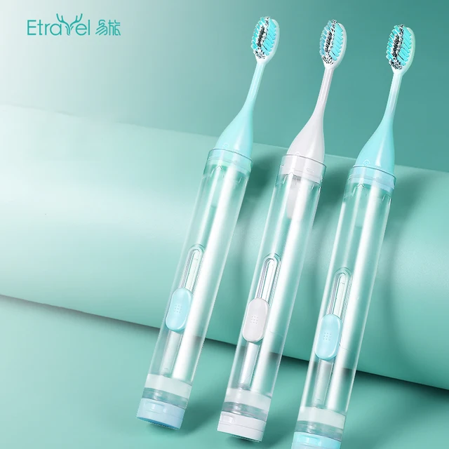 Portable Travel Toothbrush Toothpaste Storage Box Orthodontic Toothbrush with Built-in Toothpaste