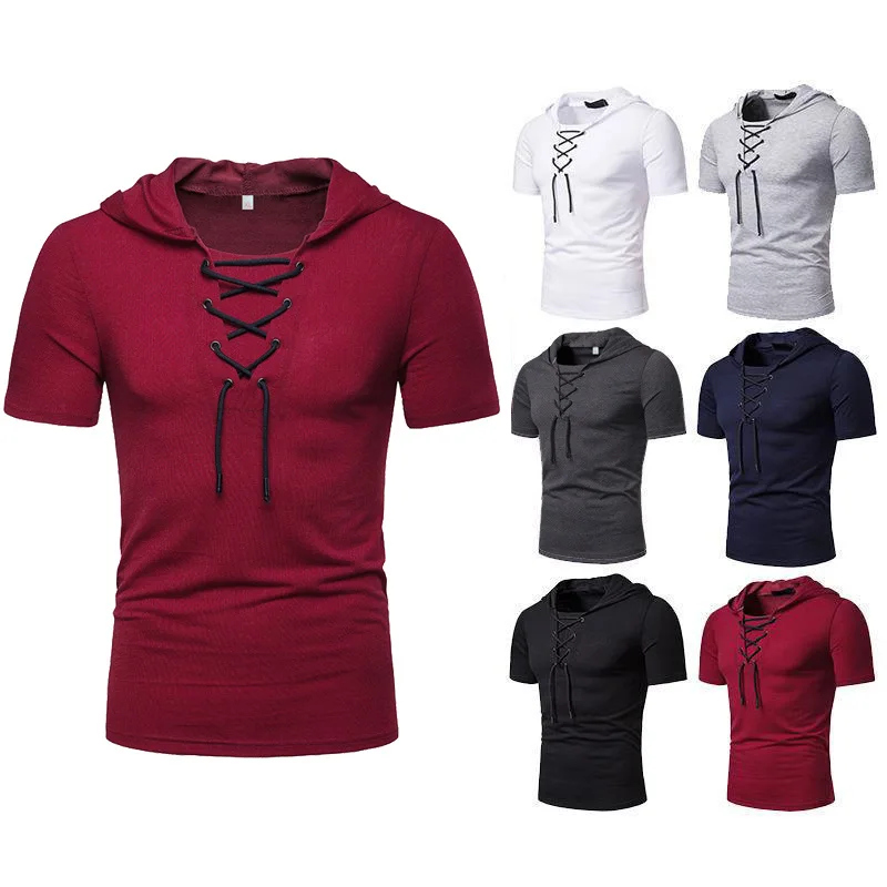 RNSHANGER Summer T-Shirt with Hood - Lightweight, Casual, and Sporty