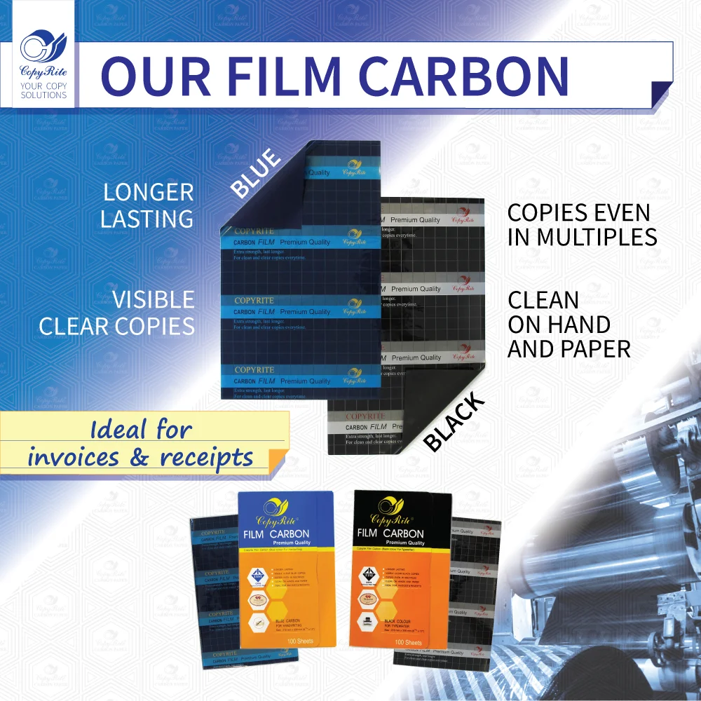 Film Carbon Blue Color For Invoices And Documents With Clear And