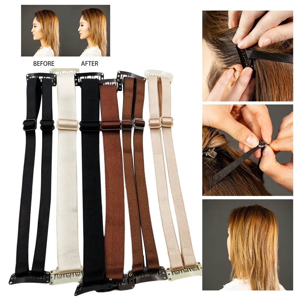 Private Label Face Lift Bands Eyes Lift Clip Stretching Strap Invisible Elastic Face Lifting Patch Bands With Clips