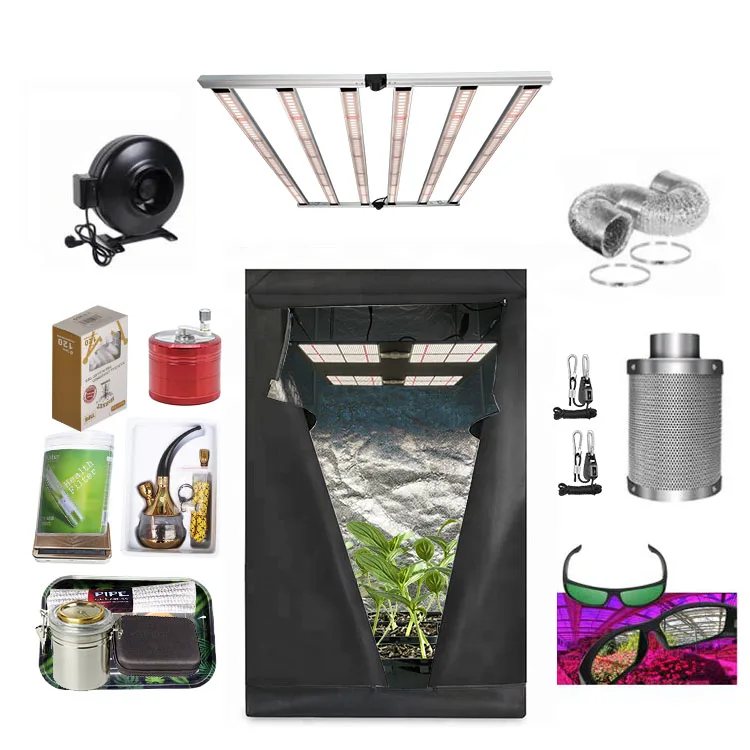 2-in-1 Grow Tent, Grow Dark Room For Flower Medical Plants 600D 4*4FT High Quality Grow Tent/