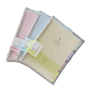 Wholesale 6 Ring Binder Folder PP/PVC Cover Office School Stationery A5/A6 Notebook Spiral Style Loose Leaf Format Gift